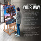 Heavy Duty Extra Large Adjustable Wood H-Frame Easel - Sturdy Wooden Stand, Locking Caster Wheels - Studio Artist Easel for Painting, Canvas Holder Display, Sturdy Beechwood