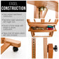 Heavy Duty Extra Large Adjustable Wood H-Frame Easel - Sturdy Wooden Stand, Locking Caster Wheels - Studio Artist Easel for Painting, Canvas Holder Display, Sturdy Beechwood