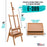 Large Wooden H-Frame Easel with Storage Drawer & Shelf - Adjustable Mast to 75", Studio Artist Easel for Painting, Drawing, Sketching, Canvas Holder, Sturdy Beechwood
