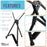 15" to 21" High Adjustable Black Aluminum Tabletop Display Easel (Pack of 6) - Portable Artist Tripod Stand with Extension Arm Wings, Folding Frame