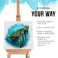 Small Wooden Studio H Frame Easel with Storage Tray - Holds Canvas up to 16" - Adjustable Beechwood Artist Easel for Painting, Art Display Stand, Paint Sketch