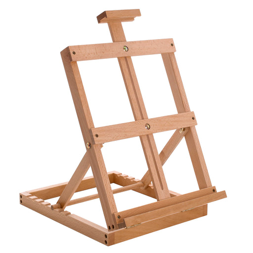 Venice Heavy Duty Tabletop Wooden H-Frame Studio Easel, Artists Adjustable Beechwood Painting & Display Easel, Holds Up To 23" Canvas, Portable Sturdy