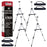 U.S. Art Supply 66" Silver Metal Tripod Easel Display (4 Pack) - Adjustable 18"- 5.5', Holds 36" Canvas - Floor/Tabletop Easel Stand, For Sign Display, Painting, Poster Board, Canvas - Portable Bag