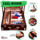 Large Walnut French Easel, Adjustable Plein Air Easels, Beechwood Sketchbox Tripod for Field & Studio Painting Easel for Adults, Drawing, Display - Portable with Drawer & Palette