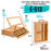 U.S. Art Supply Grand Solana Adjustable Wooden 3-Drawer Storage Box Easel, Premium Beechwood - Portable Wood Artist Fold Down Easel Book Stand