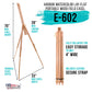 Harbor 72" High Adjustable Wood Artist Easel Stand: Versatile for Watercolor, Field & Display - Portable Tripod for Floor & Tabletop, Holds Canvas Up To 42" Vertical, 28" Horizontal