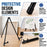 13.5" Black Metal Tabletop Easel Stand (6 Pack) - Foldable Tripod Table Top Easel Stand for Sign, Art, Poster Board, Canvas & Photos - Display Table Easels with Non-Skid Feet