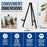 13.5" Black Metal Tabletop Easel Stand (6 Pack) - Foldable Tripod Table Top Easel Stand for Sign, Art, Poster Board, Canvas & Photos - Display Table Easels with Non-Skid Feet
