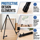 13.5" Black Metal Tabletop Easel Stand (6 Pack) - Foldable Tripod Table Top Easel Stand for Sign, Art, Poster Board, Canvas & Photos - Display Table Easels with Non-Skid Feet