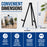 13.5" Black Metal Tabletop Easel Stand - Foldable Tripod Table Top Easel Stand for Sign, Art, Poster Board, Canvas & Photos - Display Table Easels with Non-Skid Feet