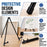 13.5" Black Metal Tabletop Easel Stand - Foldable Tripod Table Top Easel Stand for Sign, Art, Poster Board, Canvas & Photos - Display Table Easels with Non-Skid Feet