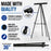 66" High Boardroom Black Aluminum Flip Chart Easel & Presentation Stand (10 Pack) - Adjustable Floor/Tabletop, Portable Tripod, Holds 25 lbs., for Chart Paper, Poster Boards, & Pads
