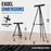 66" High Boardroom Black Aluminum Flip Chart Easel & Presentation Stand (10 Pack) - Adjustable Floor/Tabletop, Portable Tripod, Holds 25 lbs., for Chart Paper, Poster Boards, & Pads