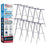 66" High Boardroom Black Aluminum Flip Chart Easel & Presentation Stand (10 Pack) - Adjustable Floor/Tabletop, Portable Tripod, Holds 25 lbs., for Chart Paper, Poster Boards, & Pads