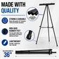 66" High Boardroom Black Aluminum Flip Chart Easel & Presentation Stand (4 Pack) - Adjustable Floor/Tabletop, Portable Tripod, Holds 25 lbs., for Chart Paper, Poster Boards, & Pads