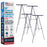 66" High Boardroom Black Aluminum Flip Chart Easel & Presentation Stand (4 Pack) - Adjustable Floor/Tabletop, Portable Tripod, Holds 25 lbs., for Chart Paper, Poster Boards, & Pads