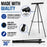 66" High Boardroom Black Aluminum Flip Chart Easel & Presentation Stand - Adjustable Floor/Tabletop, Portable Tripod, Holds 25 lbs., for Chart Paper, Poster Boards, & Pads