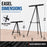 70" High Boardroom XL Black Aluminum Flip Chart Easel & Presentation Stand (6 Pack) - Adjustable Floor/Tabletop, Portable Tripod, Holds 45 lbs, for Chart Paper, Poster Boards, & Pads