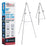 66" High Gallery Silver Metal Display Easel - Large Adjustable Height Portable Easel Stand, Sign Display, Holds 25 lbs - Floor & Tabletop Easels, Painting Stand