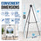 70" High Showroom XL Silver Metal Display Easel (6 Pack) - Large Adjustable Height Portable Easel Stand, Sign Display, Holds 45 lbs - Floor & Tabletop Easels, Painting Stand