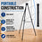 70" High Showroom XL Silver Metal Display Easel - Large Adjustable Height Portable Easel Stand, Sign Display, Holds 45 lbs - Floor & Tabletop Easels, Painting Stand