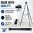70" High Showroom XL Silver Metal Display Easel - Large Adjustable Height Portable Easel Stand, Sign Display, Holds 45 lbs - Floor & Tabletop Easels, Painting Stand
