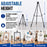 70" High Showroom XL Silver Metal Display Easel - Large Adjustable Height Portable Easel Stand, Sign Display, Holds 45 lbs - Floor & Tabletop Easels, Painting Stand