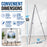 63" High Metal Folding Display Easel - Adjustable Height, Instantly Collapses, Holds 5 lbs - Portable Art Easel Stand - For Sign, Poster, Canvas, Painting, Picture Display