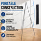63" High Heavy Duty Metal Folding Display Easel (6 Pack) - Adjustable Height, Holds 10 lbs - Portable Art Easel Stand - For Sign, Poster, Canvas, Painting, Picture Display