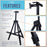 66" Black Metal Tripod Easel Display (4 Pack) - Adjustable 20"- 5.5', Holds 32" Canvas - Floor/Tabletop Easel Stand, For Sign Display, Painting, Poster Board, Canvas - Portable Bag