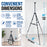 66" Black Metal Tripod Easel Display (10 Pack) - Adjustable 20"- 5.5', Holds 32" Canvas - Floor/Tabletop Easel Stand, For Sign Display, Painting, Poster Board, Canvas - Portable Bag