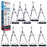 66" Black Metal Tripod Easel Display (10 Pack) - Adjustable 20"- 5.5', Holds 32" Canvas - Floor/Tabletop Easel Stand, For Sign Display, Painting, Poster Board, Canvas - Portable Bag