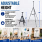 66" Black Metal Tripod Easel Display (4 Pack) - Adjustable 20"- 5.5', Holds 32" Canvas - Floor/Tabletop Easel Stand, For Sign Display, Painting, Poster Board, Canvas - Portable Bag