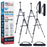 66" Black Metal Tripod Easel Display (4 Pack) - Adjustable 20"- 5.5', Holds 32" Canvas - Floor/Tabletop Easel Stand, For Sign Display, Painting, Poster Board, Canvas - Portable Bag