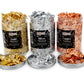 Metallic Foil Schabin Gilding Flakes (3 Pack), Imitation Copper, Silver & Gold 10 Gram Bottles - Metal Leaf Foil Flakes for Resin, Nails, Crafts, Painting, Jewelry, Slime