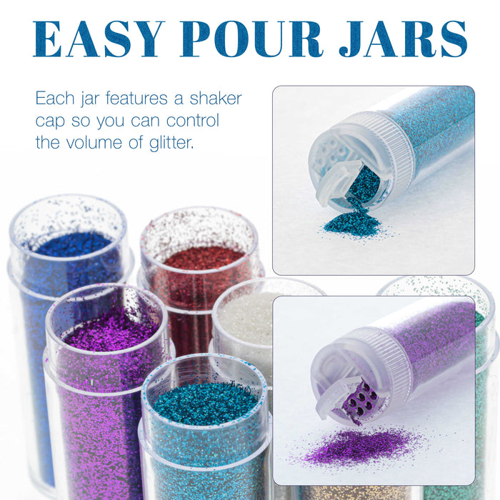 17 pcs Glitter for Slime, Decorative Glitter, Slime Glitter, Multi Assorted  Set Extra Fine Glitter Shake Jars for Slime Art Crafts Scrapbook Jewelry