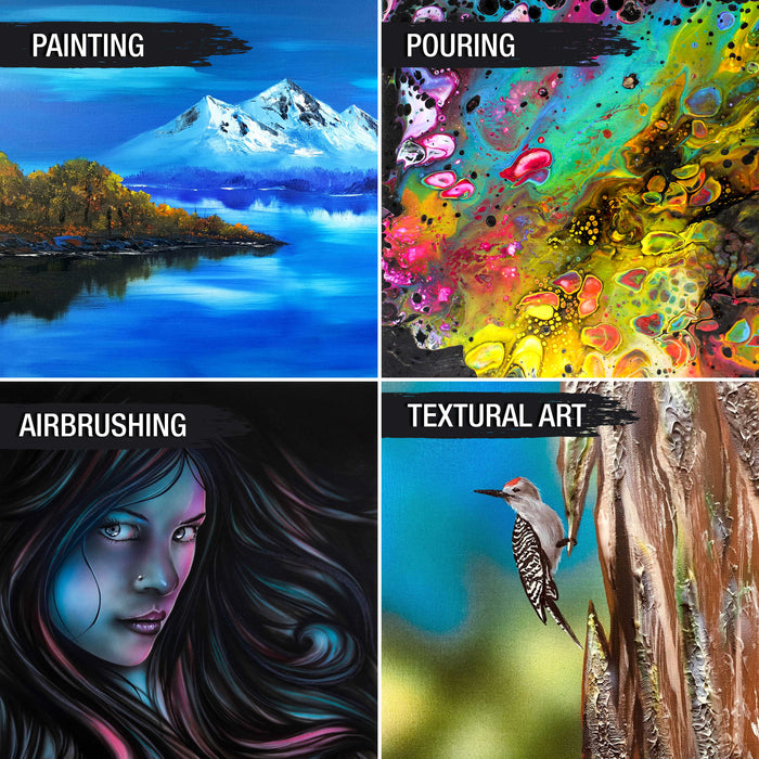 Long Stretched Canvas for Painting 6x24 inch Gallery Depth 1-1/2" Thick, 3-Pack - 12oz Acrylic Gesso Triple Primed, Professional Artist Quality, 100% Cotton - Pouring, Oil Paint