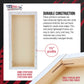 Rectangle Stretched Canvas for Painting 12x24 inch Gallery Depth 1-1/2" Thick, 3-Pack - 12oz Acrylic Gesso Triple Primed, Professional Artist Quality, 100% Cotton - Oil, Pouring Paint