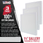 Large Stretched Canvas for Painting 24x24 inch Gallery Depth 1-1/2" Thick, 3-Pack - 12oz Acrylic Gesso Triple Primed, Professional Artist Quality, 100% Cotton - Oil, Pouring Paint