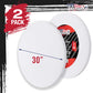 30 Inch Diameter Round Gallery 12 Ounce Primed Gesso Professional Quality Acid-Free Stretched Canvas (Pack of 2)