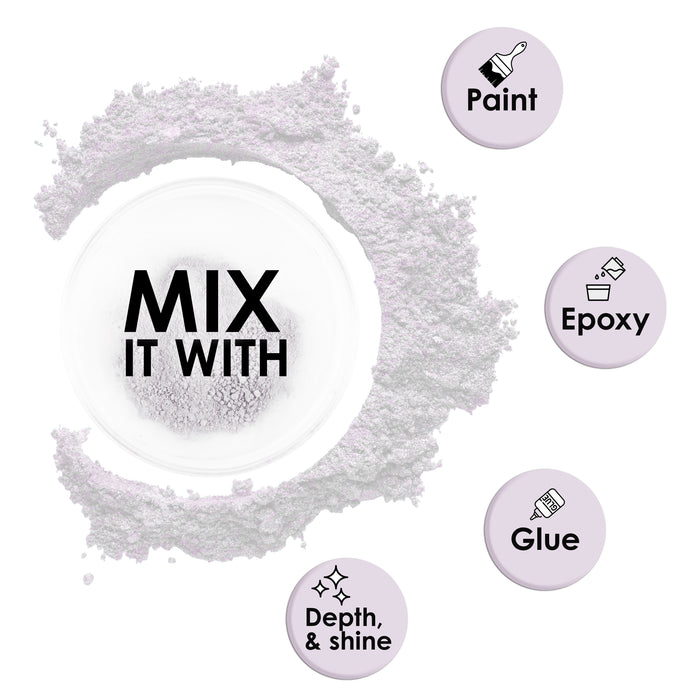 Jewelescent Mica Pearl Pigment Powder, Interference Violet 3.5 oz (100g) Pouch - Cosmetic Grade, Epoxy Resin Color Pigment, Mica Powder for Resin, Soap, Slime, Candle Dye, Art, Crafts