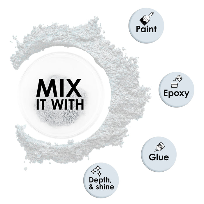 Jewelescent Mica Pearl Pigment Powder, Interference Blue 3.5 oz (100g) Pouch - Cosmetic Grade, Epoxy Resin Color Pigment, Mica Powder for Resin, Soap, Slime, Candle Dye, Art, Crafts