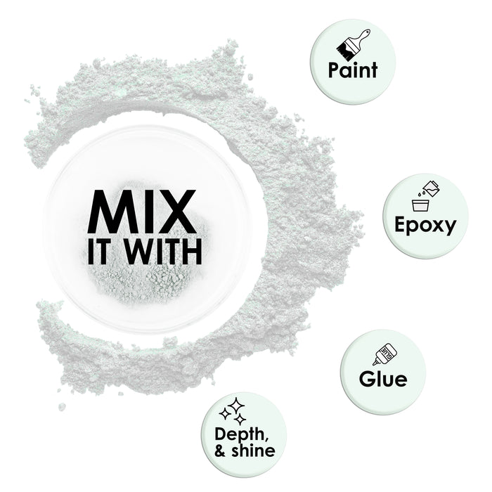 Jewelescent Mica Pearl Pigment Powder, Interference Green 3.5 oz (100g) Pouch - Cosmetic Grade, Epoxy Resin Color Pigment, Mica Powder for Resin, Soap, Slime, Candle Dye, Art, Crafts