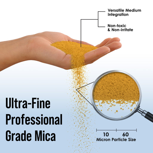 Jewelescent Mica Pearl Pigment Powder, Interference Gold 3.5 oz (100g) Pouch - Cosmetic Grade, Epoxy Resin Color Pigment, Mica Powder for Resin, Soap, Slime, Candle Dye, Art, Crafts