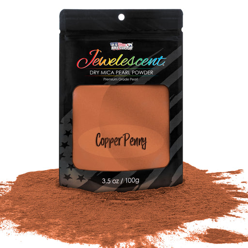 Jewelescent Mica Pearl Pigment Powder, Interference Copper 3.5 oz (100g) Pouch - Cosmetic Grade, Epoxy Resin Color Pigment, Mica Powder for Resin, Soap, Slime, Candle Dye, Art, Crafts