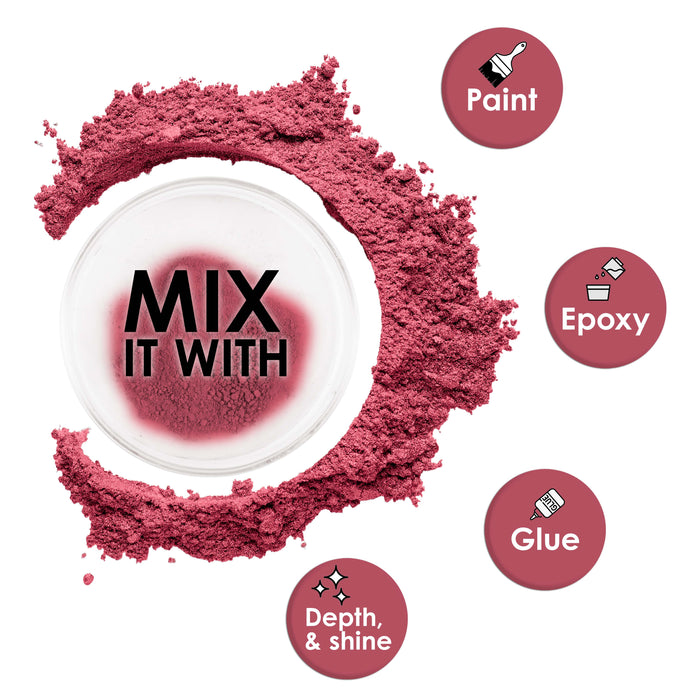 Jewelescent Mica Pearl Pigment Powder, Interference Vintage Wine 3.5 oz (100g) Pouch - Cosmetic Grade, Epoxy Resin Color Pigment, Mica Powder for Resin, Soap, Slime, Candle Dye, Art