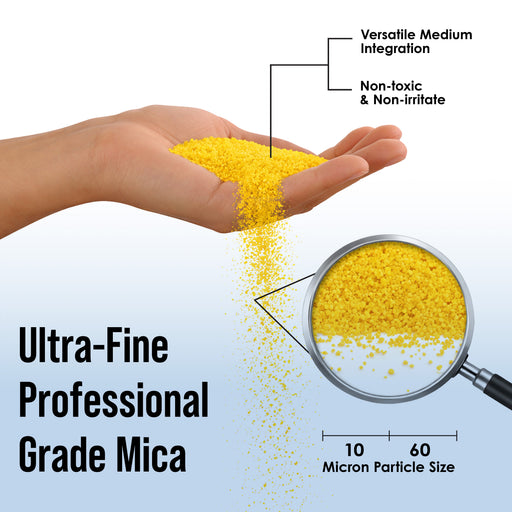 Jewelescent Mica Pearl Pigment Powder, Lemon Zest 3.5 oz (100g) Pouch - Cosmetic Grade, Epoxy Resin Color Pigment, Mica Powder for Resin, Soap, Slime, Candle Dye, Art