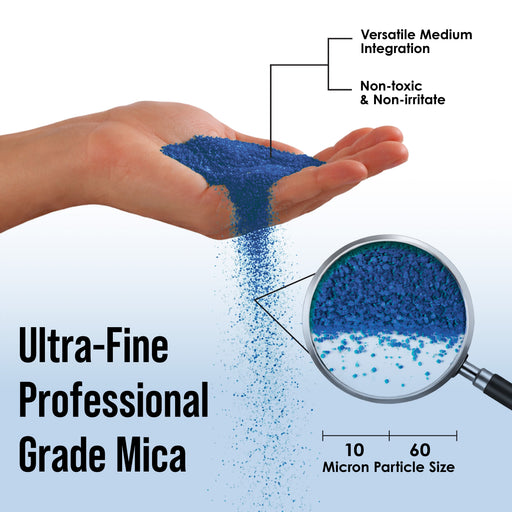 Jewelescent Mica Pearl Pigment Powder, Royal Blue 3.5 oz (100g) Pouch - Cosmetic Grade, Epoxy Resin Color Pigment, Mica Powder for Resin, Soap, Slime, Candle Dye, Art, Crafts