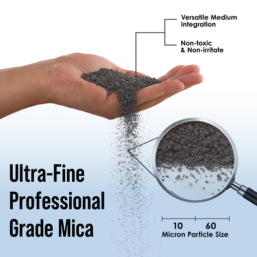 Jewelescent Mica Pearl Pigment Powder, Pewter Grey 3.5 oz (100g) Pouch - Cosmetic Grade, Epoxy Resin Color Pigment, Mica Powder for Resin, Soap, Slime, Candle Dye, Art, Crafts