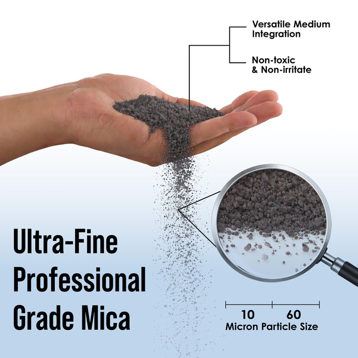 Jewelescent Mica Pearl Pigment Powder, Pewter Grey 3.5 oz (100g) Pouch - Cosmetic Grade, Epoxy Resin Color Pigment, Mica Powder for Resin, Soap, Slime, Candle Dye, Art, Crafts